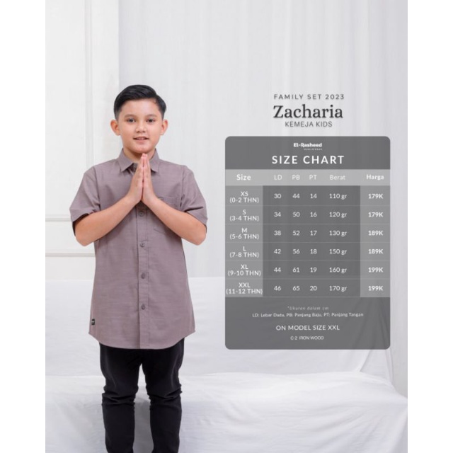 SARIMBIT YASMEERA 2023 - ZACHARIA COUPLE MOM DAD / SARIMBIT KELUARGA - Family Set Seragam Lebaran Keluarga Ied Serie Original Yasmeera