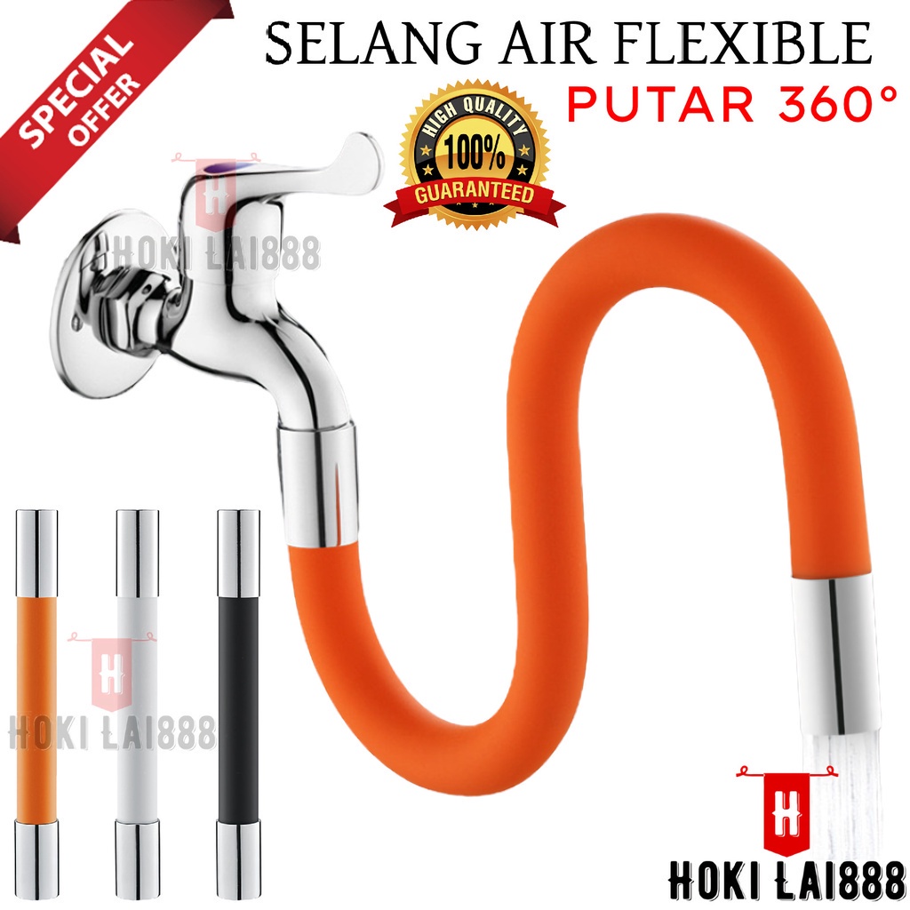 [HKL] SELANG FLEXIBLE EKSTENSI KERAN AIR UNIVERSAL 1/2 INCH 360 DERAJAT BAHAN SILIKON / SAMBUNGAN KRAN AIR 30CM