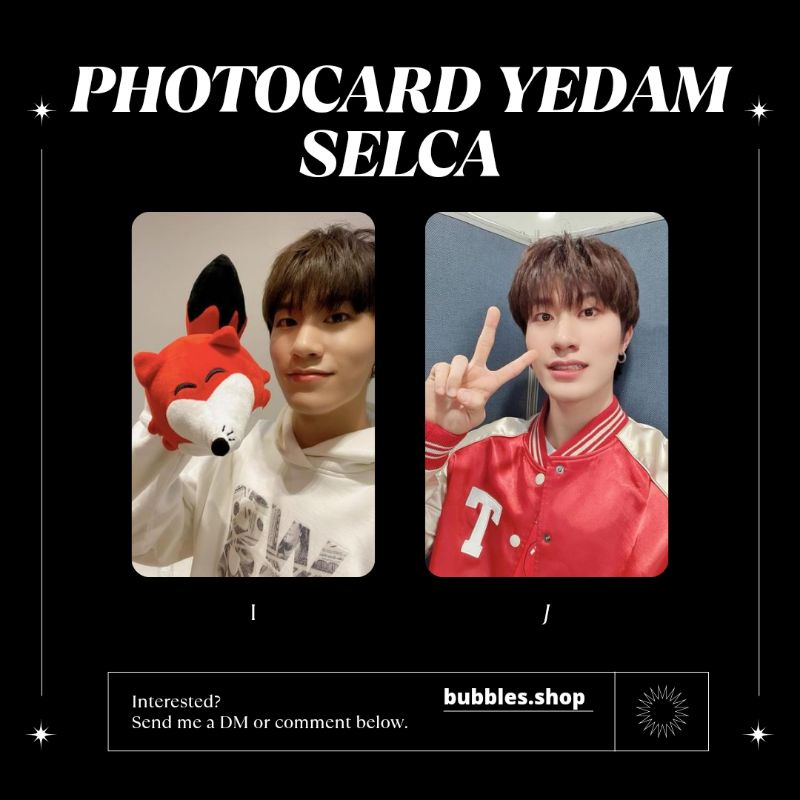 PHOTOCARD UNOFFICIAL YEDAM TREASURE SELCA