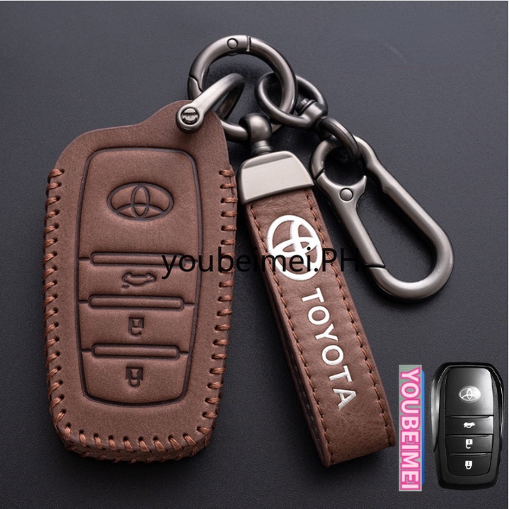 Case Kunci Mobil Bahan Kulit Untuk Toyota yaris altis fortuner hilux vellfire 2010 chr estima revo Prius Camry Corolla C-HR RAV4