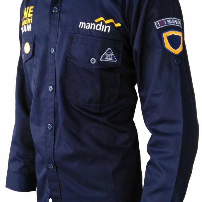 Baju Seragam Bank Mandiri Drill Kemeja PDL One Mandiri Team