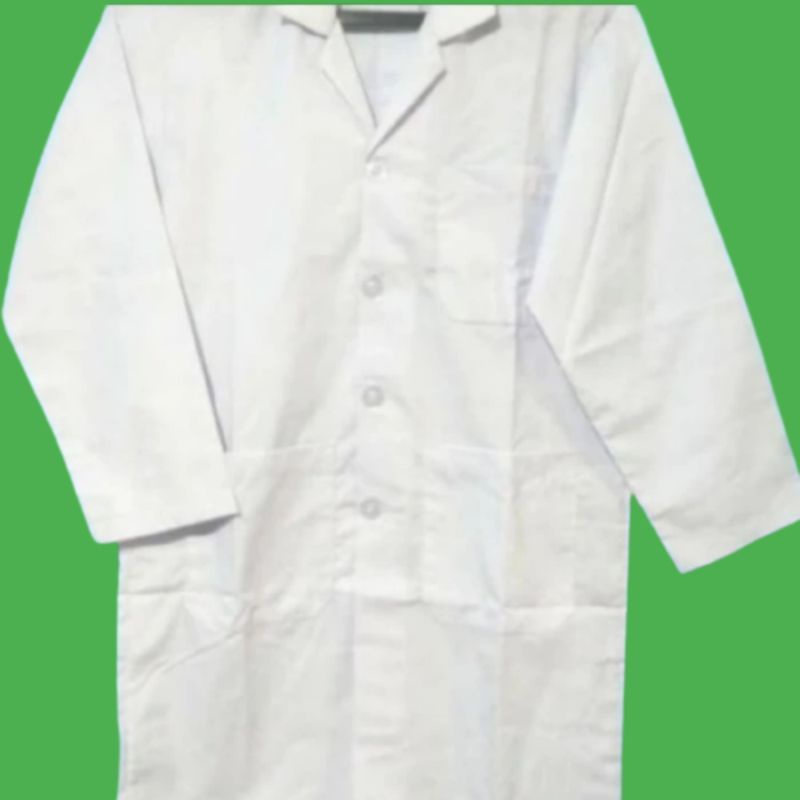 Jas Laboratorium Lengan Panjang Pria Wanita Baju Laboratorium Seragam Medis