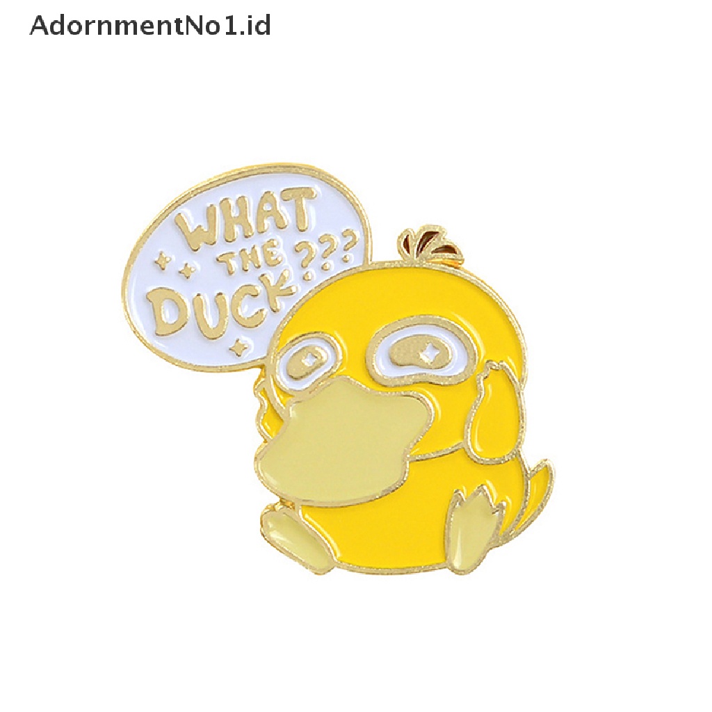 [AdornmentNo1] Bros Bebek Kuning Kecil Hewan Lucu What The Duck Cartoon Pin Enamel Brooch [ID]