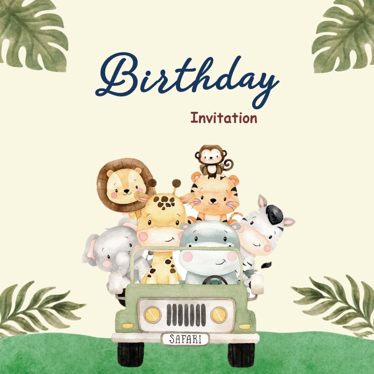 UNDANGAN ULANG TAHUN ANAK TEMA ANIMAL UNDANGAN DIGITAL VIDEO