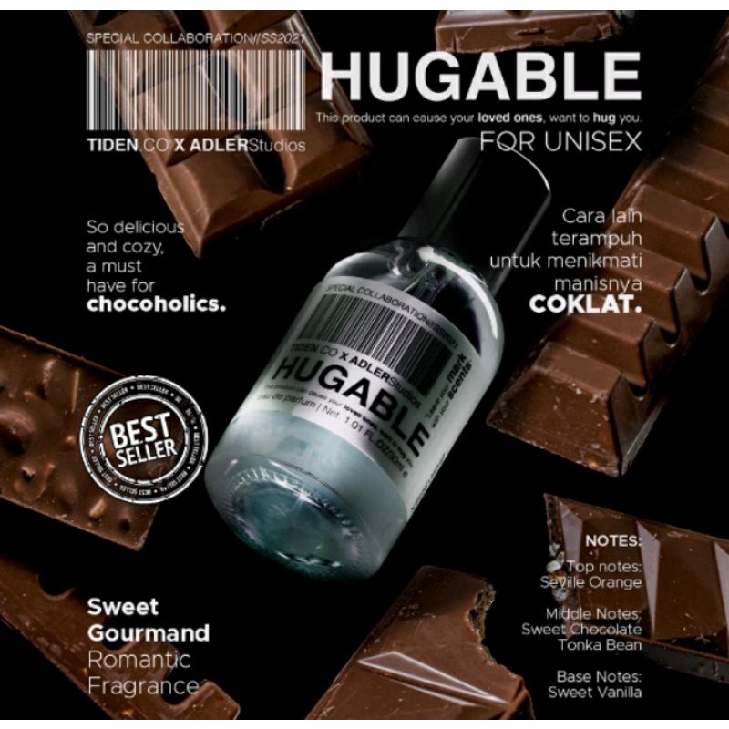 HUGABLE eau de parfum Edp 35ml for UNISEX SPESIAL COLLABORATION