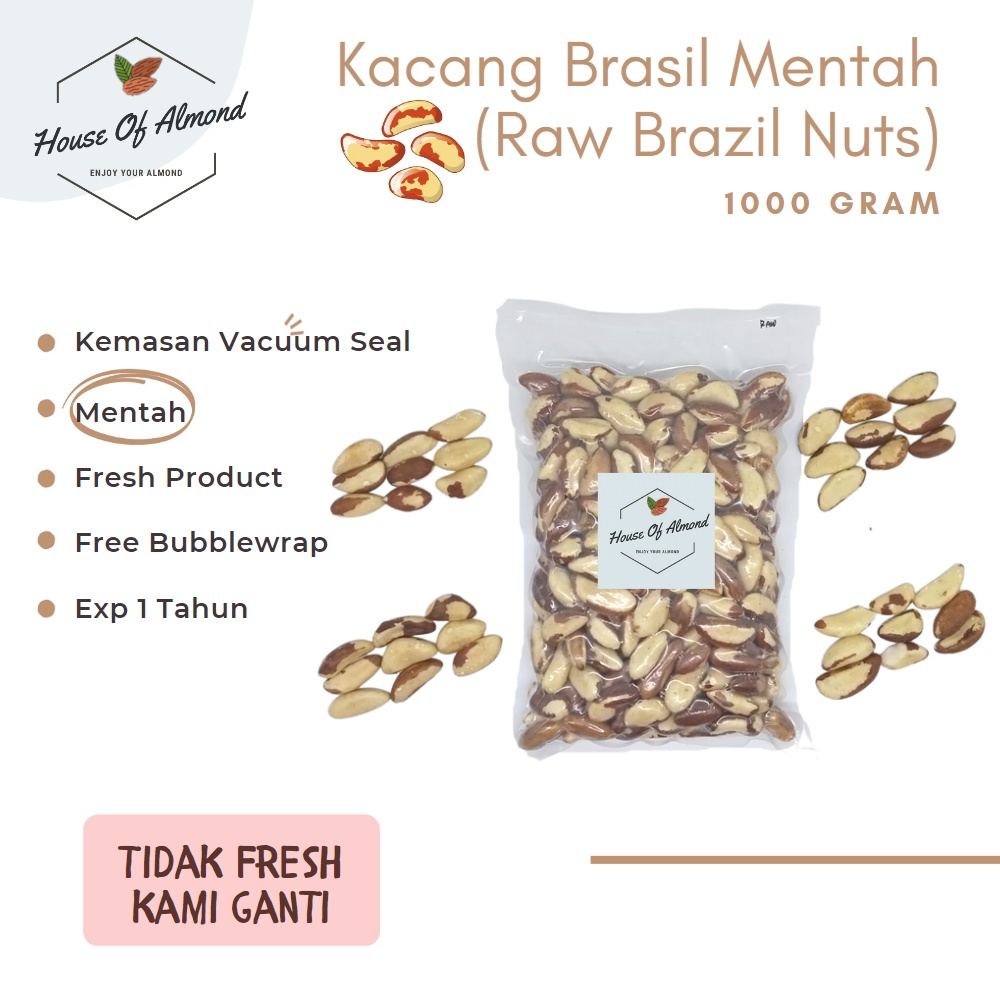 

Kacang Brasil Mentah (Raw Brazil Nuts / Raw Brazilian Nuts) 1Kg