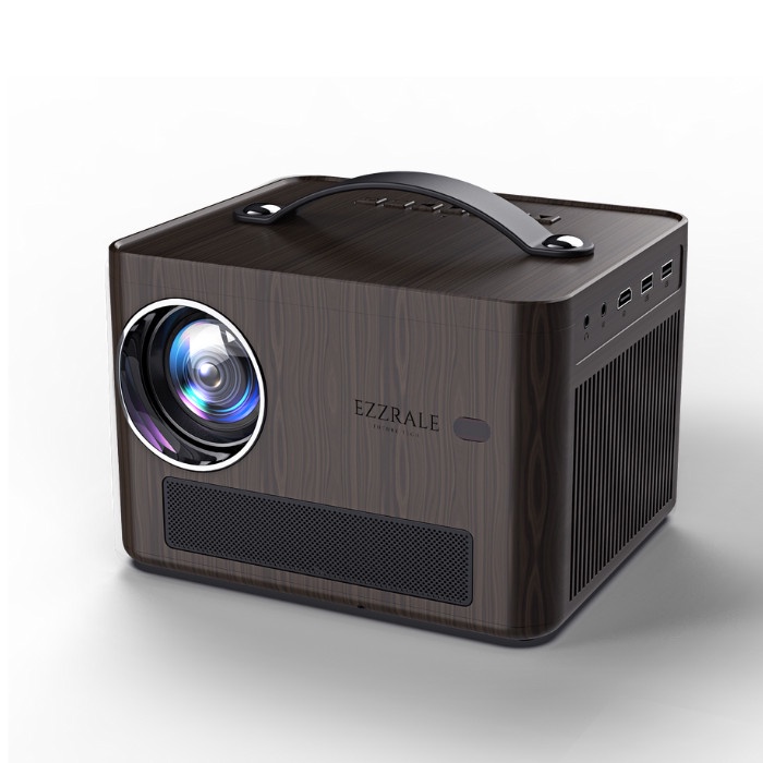 Jual EZZRALE EZR2 Smart Android Projector 1080p 350 ANSI WIFI - BLACKWOOD Diskon