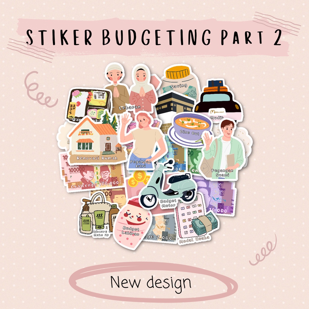 

[NEW DESIGN] STIKER BUDGETING DOMPET KEUANGAN VARIASI 2 (PART 2)