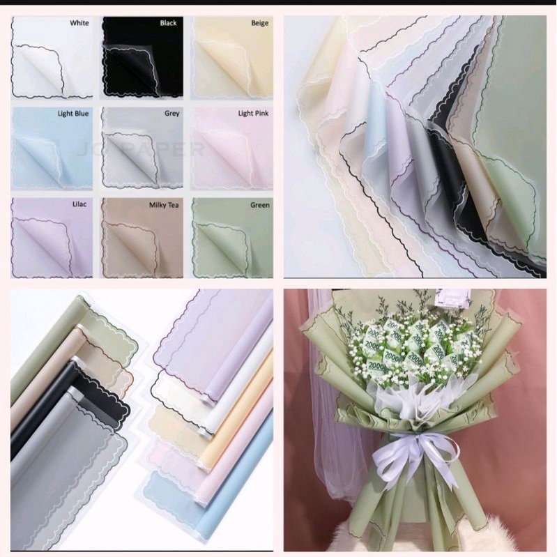 

( ecer ) FLOWER WRAPPING CLOUD LACE AWAN RENDA CELLOPHANE KERTAS BUKET BUNGA HAND BOUQOUET