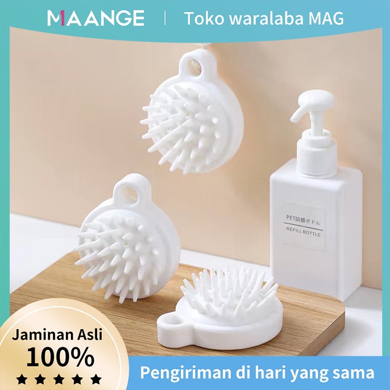 MAANGE Silicone Comb Brush Scalp Massager Bath and Shampoo Hair Sisir Rambut Anti Kusut Premium / Sisir Rambut Pijat / Sisir Anti Kusut Original 0355