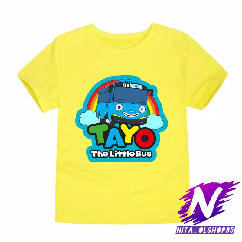 baju anak kaos anak tayo the little bus tayo kartun bus