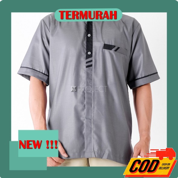 Kemeja Broadcloth Extra Fine Kerah Tegak Lengan Panjang Uniqlo | Baju Taqwa Baju Koko Pria Kemeja Pr