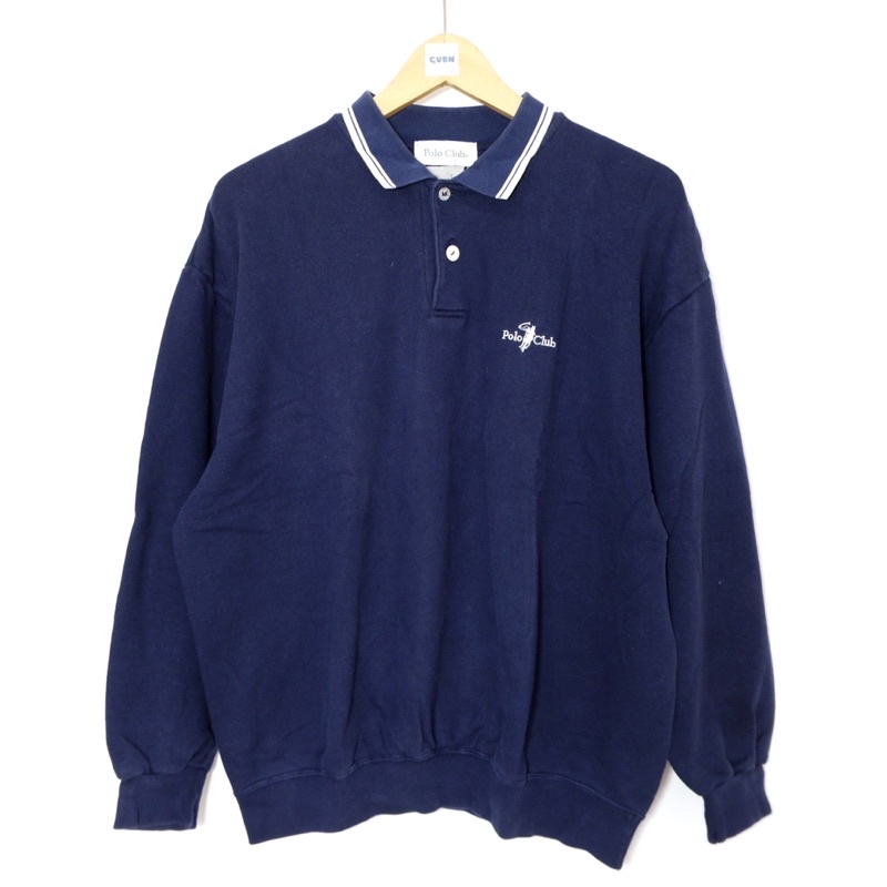 Crewneck Kerah Polo Club Navy | Rugby Shirt Second Preloved Branded Original