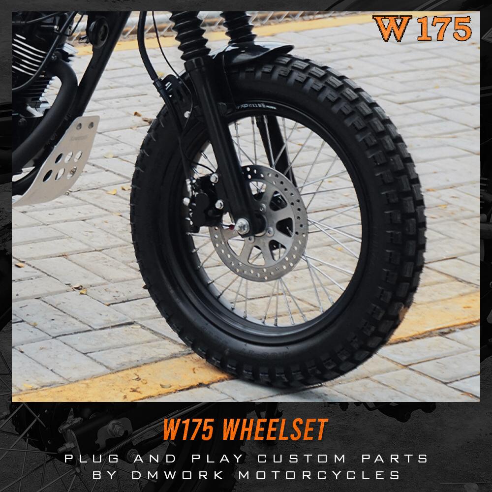 W175 Wheelset / Kaki kaki W175 / Ban Luar Motor / Velg Motor / Velg Jari jari
