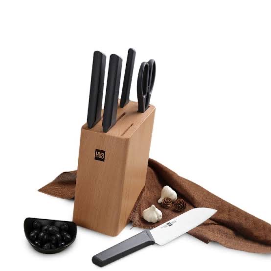 Pisau Set Xiaomi Houhou 6pcs Kitchen Knife Set