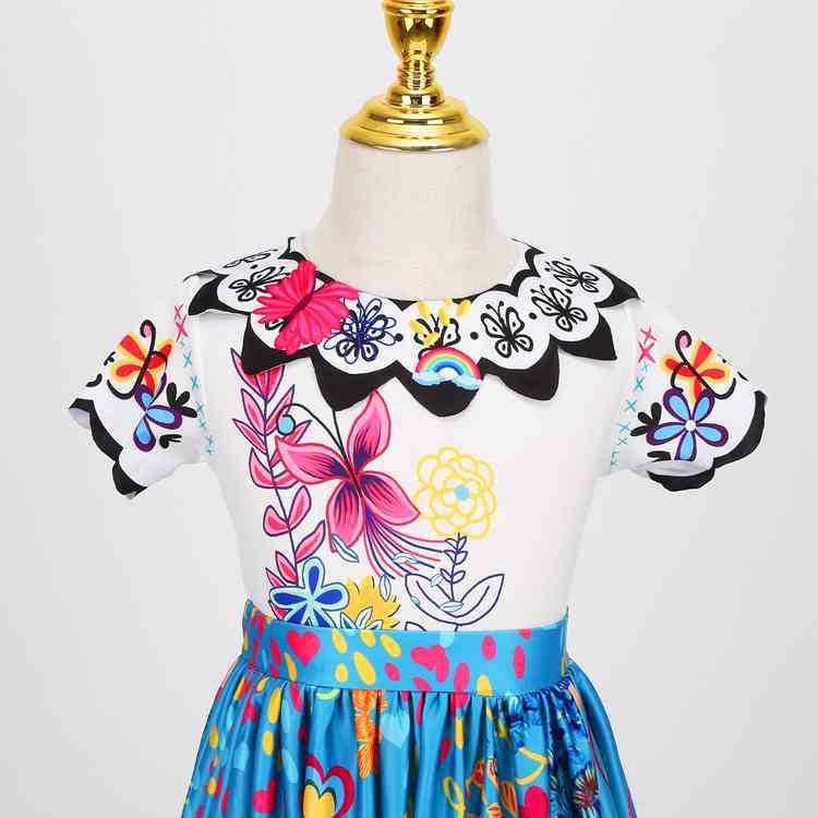 Encanto Cosplay Adult Isabella Mirabel Madrigal Costume Dolores Pepa Princess Dress Girl Women Kids Halloween Party Dress Up