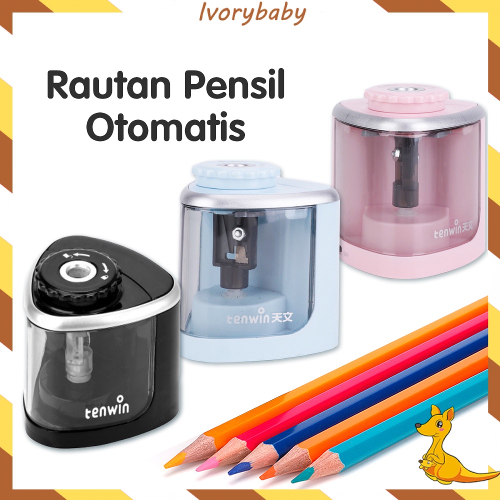 Ivorybaby Rautan pensil elektrik Rautan serutan electric pencil rautan pensil sharpener otomatis