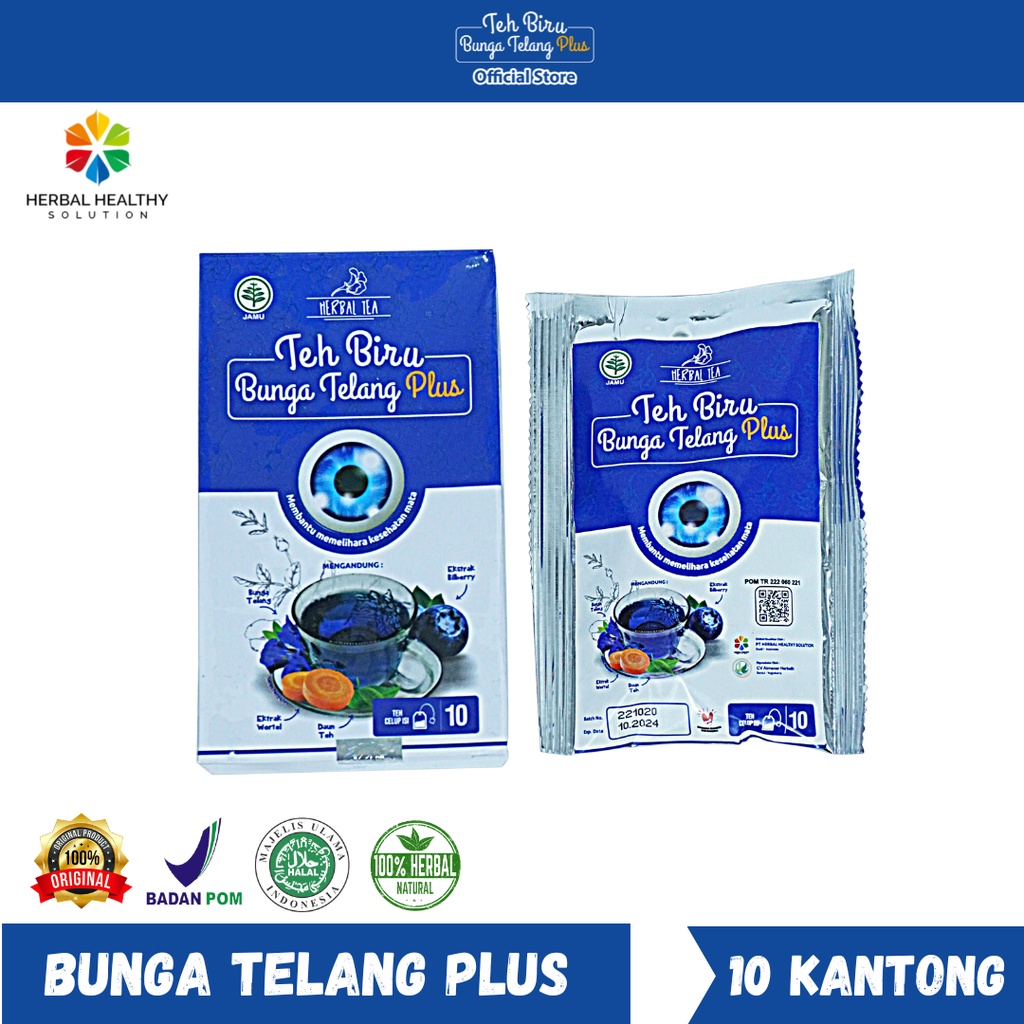 

TERBARU teh biru bunga telang plus | kemasan ekonomis BPOM MUI HALAL 100% Original By SS JAYA GROUP