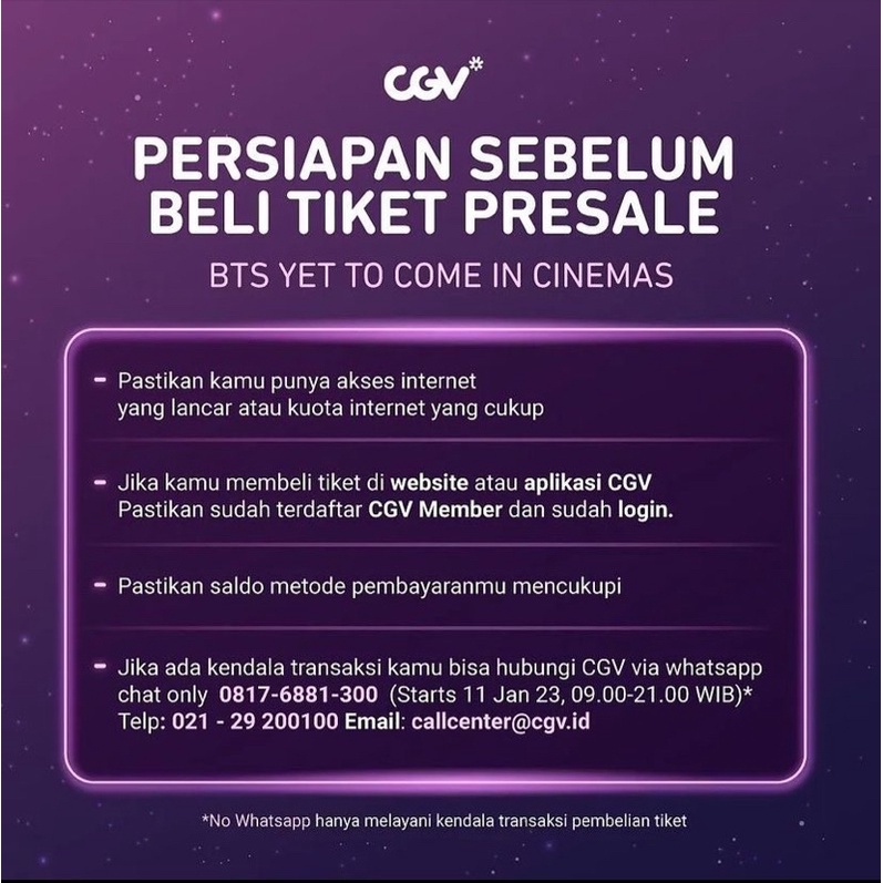 TIKET NOBAR CGV GI