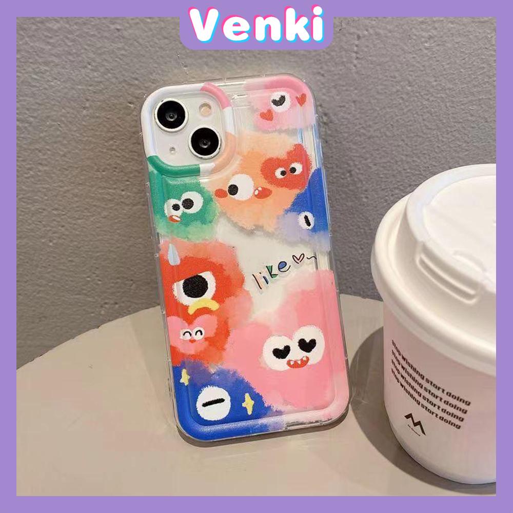 Case For iPhone 14 Pro Max TPU Soft Jelly Airbag Clear Case Cute Colorful Monsters Camera Protection Shockproof For iPhone 14 13 12 11 Plus Pro Max 7 Plus X XR