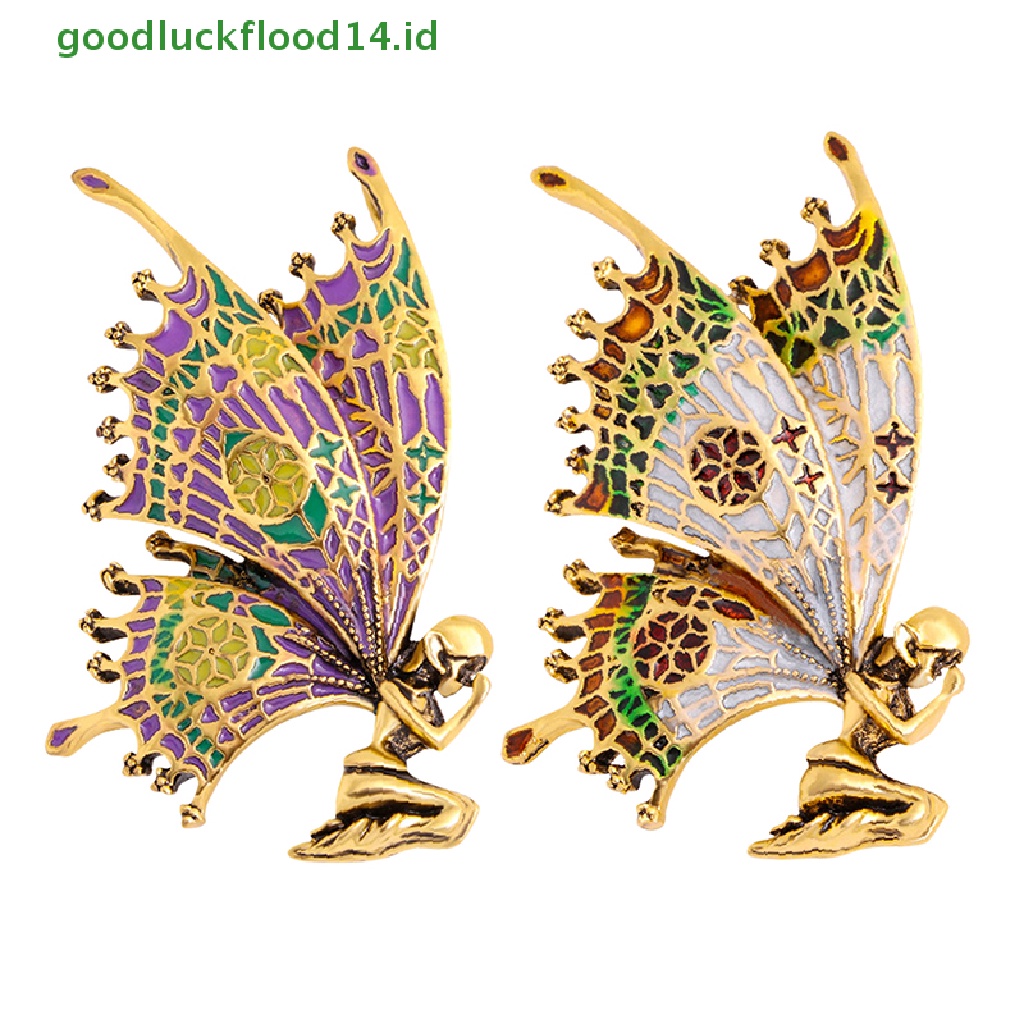 [GOOGFOUR] Vintage Sayap Kupu-Kupu Peri Bros Enamel Wanita Brooch Pin Perhiasan Hadiah [TOP]