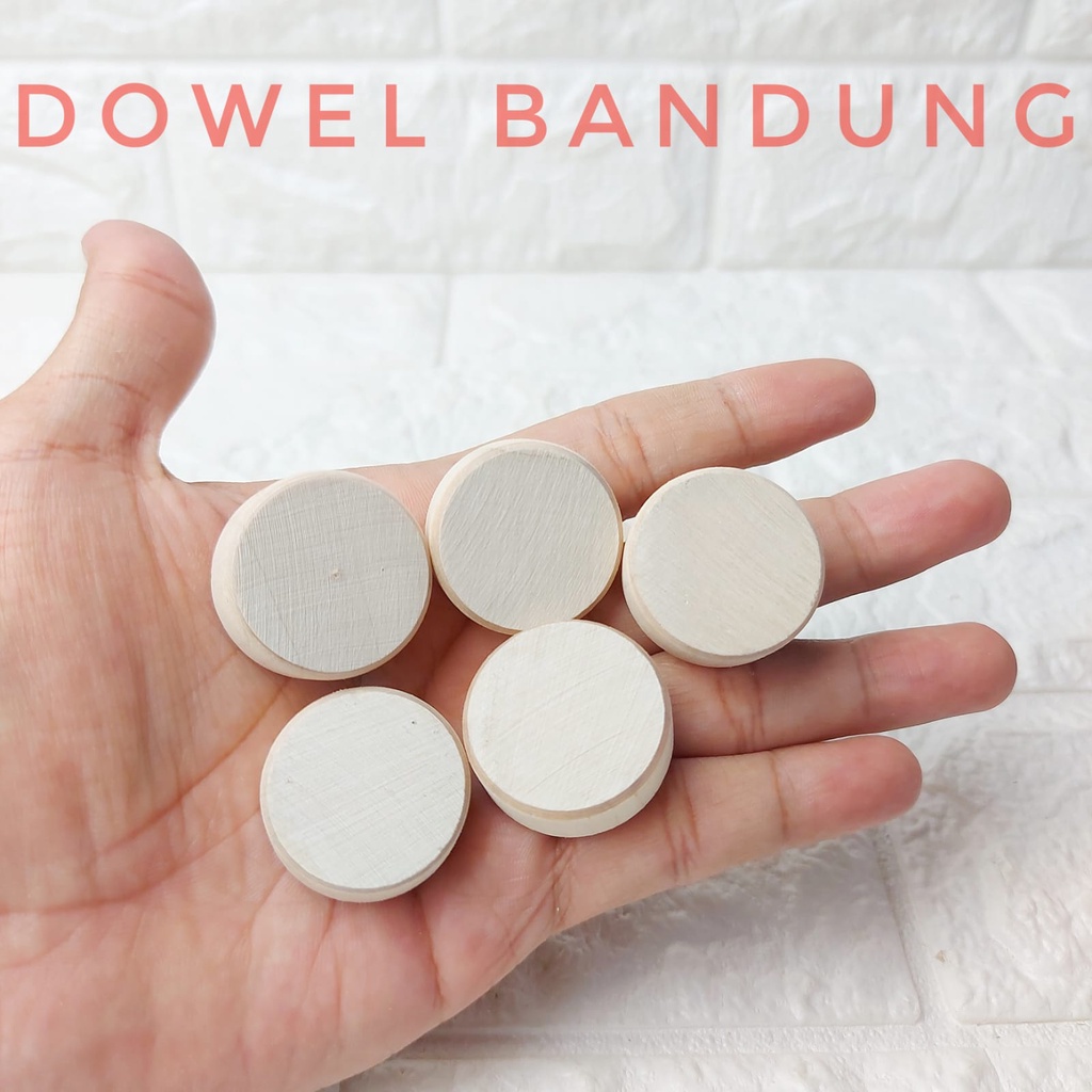 Roda Kayu Mainan Diameter 3 cm