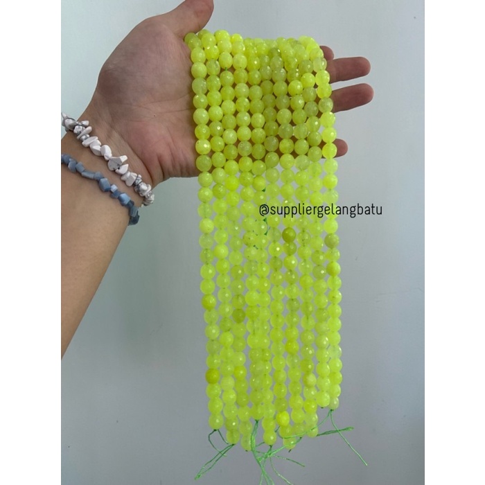 bahan soft neon jade cutting 10mm natural corak akik alam kuning hijau