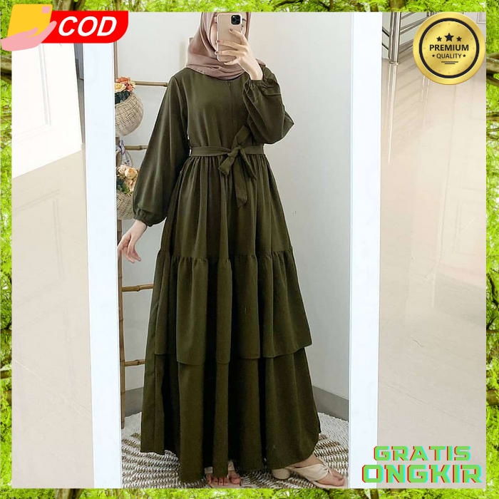 Baju Gamis Gamis Lebaran Wanita Perempuan Dress Mewah Gsmis Baju Muslimah Jumbo Premium Cewek Import