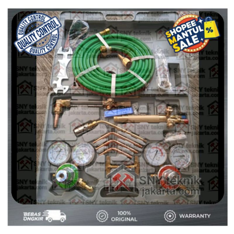 Stang Las Set Welding & Cutting - Alat Potong Blender Set Oxigen - Acetiline