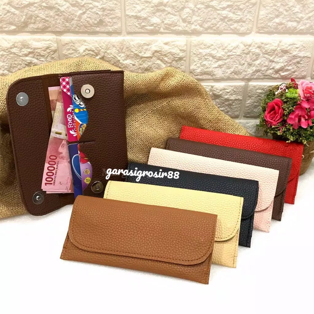 Garasigrosir88 Dompet Papirut Kulit Jeruk Dompet Wanita Papirut Viral Mini Dompet Lipat Dompet Kartu