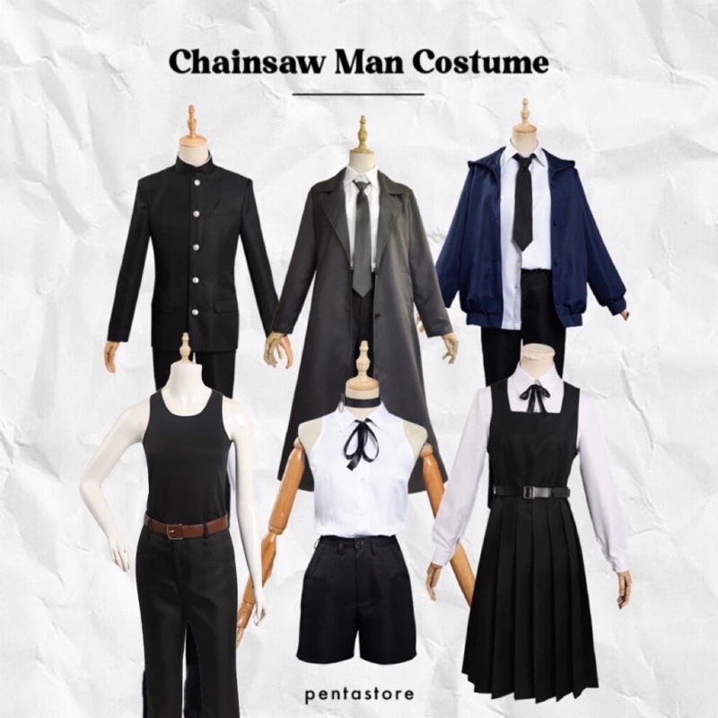Chainsaw Man Costume Cosplay Kostum Makima Aki Denji Kobeni Power Reze Yoshida