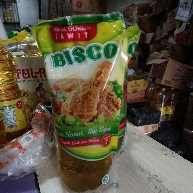 MINYAK BISCO 1 LITER DAN 2 LITER SAMEDAY/INSTANT, SATU BKS