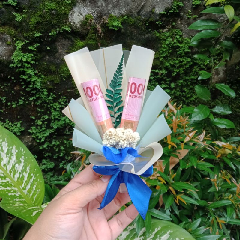 Buket mini /Kerangka Buket Uang mini// Buket Bunga Kering// Buket Antam