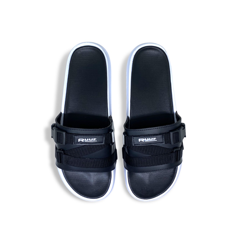 Ruuf - Z07 SS Slide Sandal Pria - Black/White
