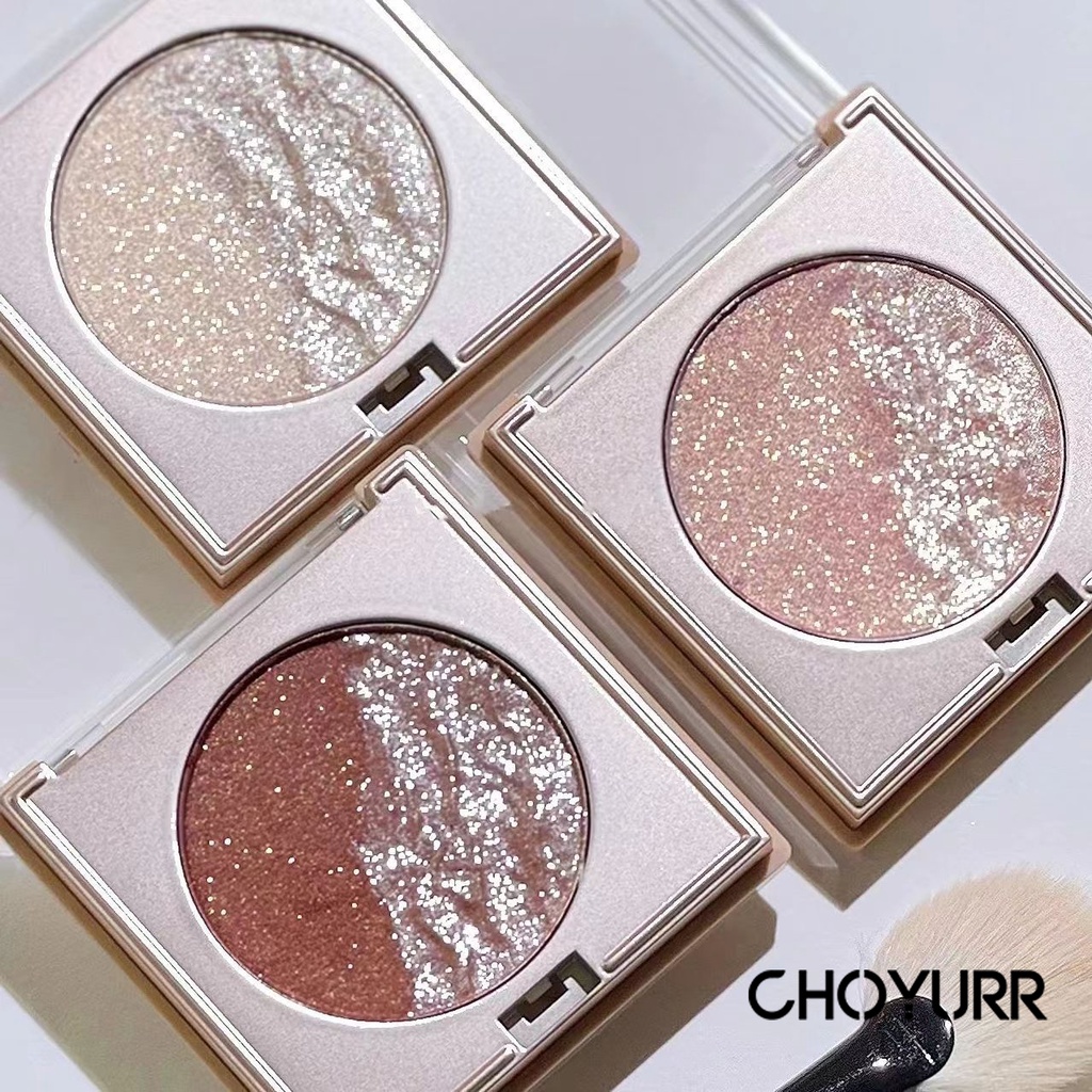 【COD】3 In 1 Eyeshadow / Highlighter / Blush On Dua Warna Diamond Eye Shadow Shiny Super Flash Pearlescent Polarized Glitter Long Lasting-CH