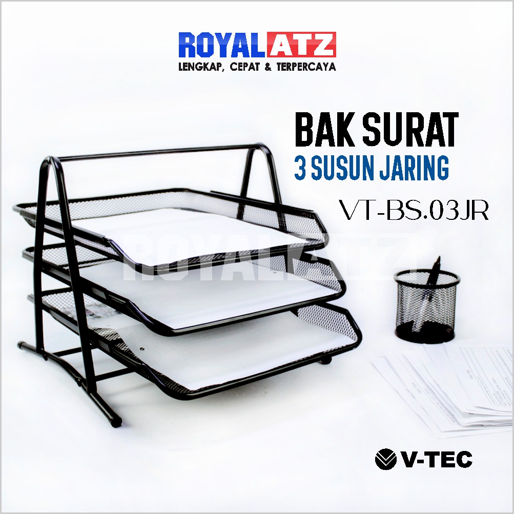 

Rak Dokumen Kertas 3 Susun / Tempat File Dokumen / Letter Tray V-Tec