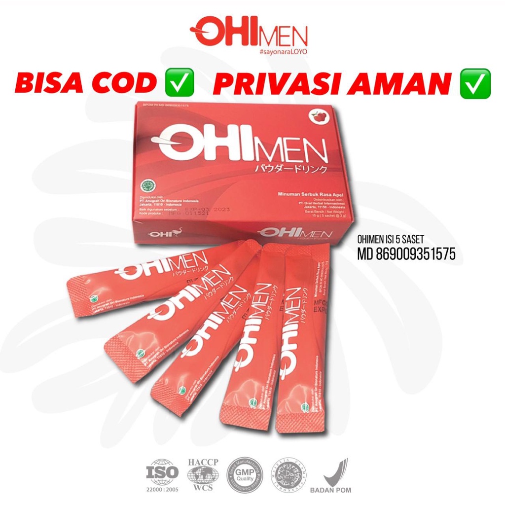 OHIMEN Minuman Hebal Ginseng Kopi Stamina BPOM &amp; HALAL OHI MEN