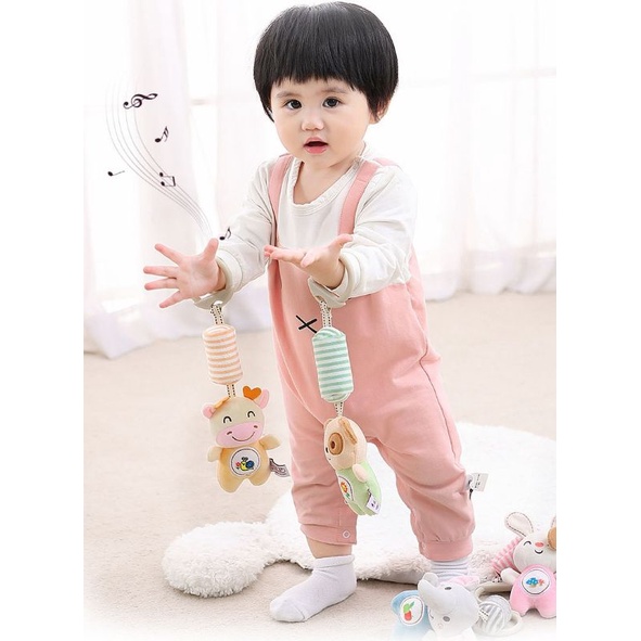 Mainan Gantungan Stroller Boneka Rattle Seri Pastel