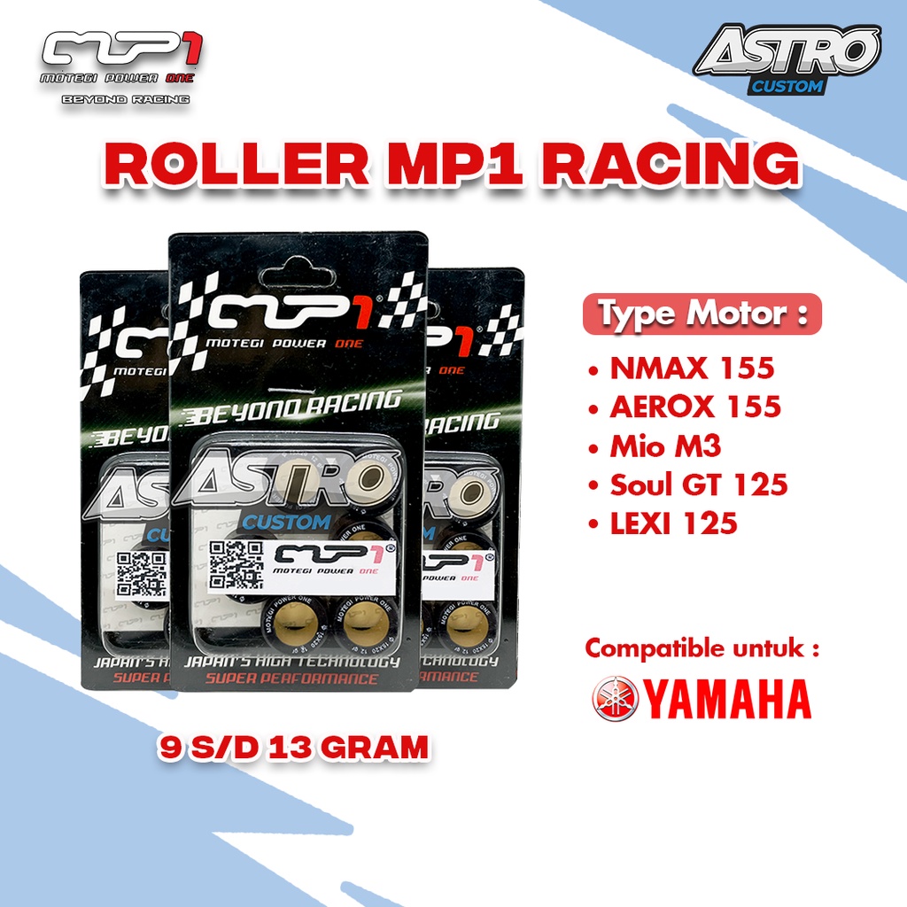 Roller Racing Mp1 9 -10-11-12-13 Gram  XEON NMAX AEROX LEXI MIO Z 125 MIO GT 125 MIO S MIO Z Racing