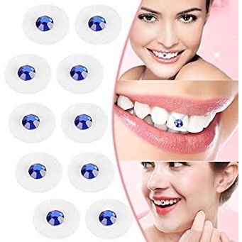 Alice dental diamond teeth berlian permata anting gigi / perhiasan mote manik isi 10