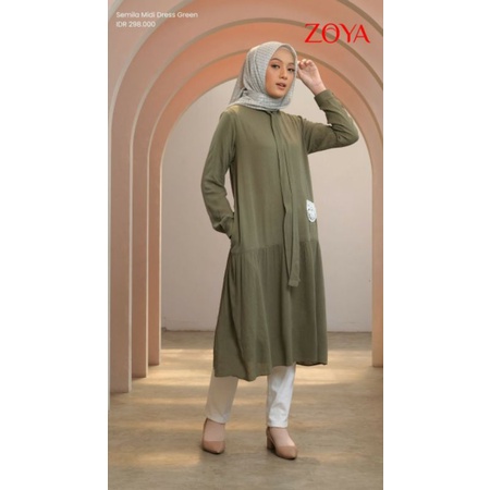 ZOYA Atasan Tunik Semila Midi Dress by ZOYA COD