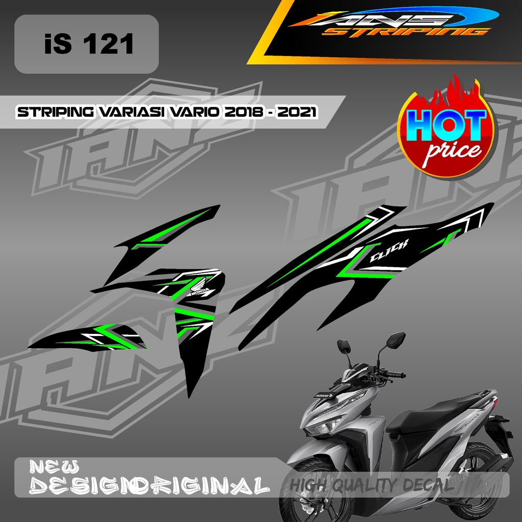 STIKER STRIPING MOTOR VARIO 125 &amp; 150 LED LIST GARIS SIMPLE BAHAN  HOLOGRAM / NON HOLOGRAM IS121