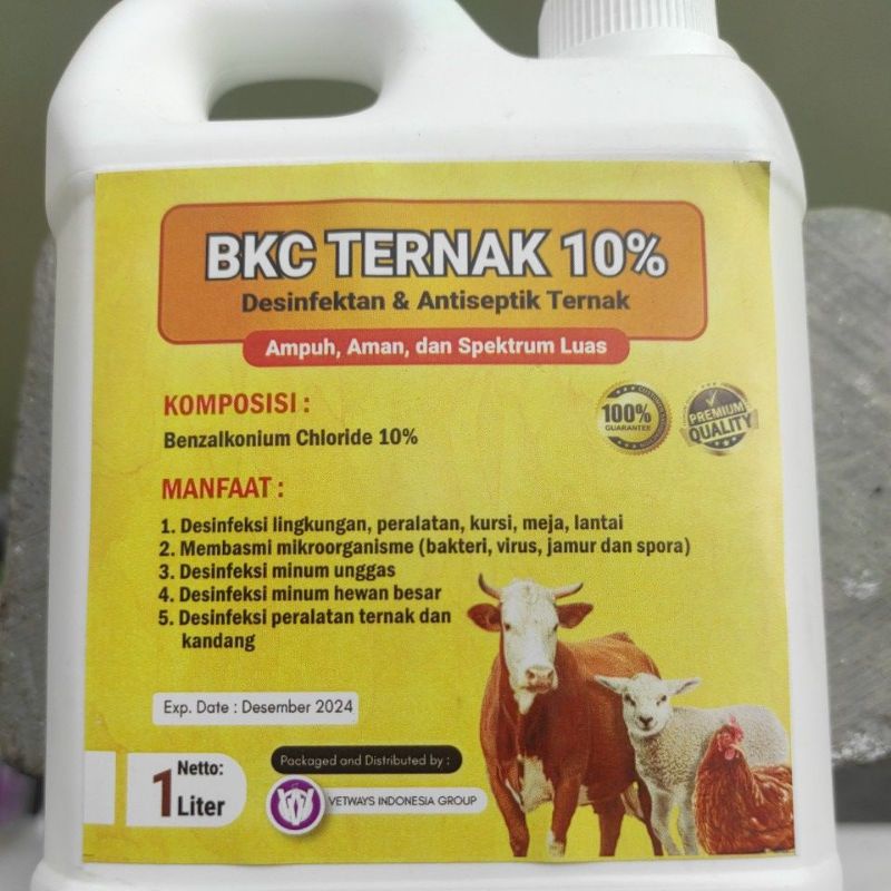CETADEST BKC 10 | Desinfektan Kandang Alat Lingkungan Minum Anti Bakteri Virus dan Jamur Aroma Lemon | 1 Liter | Apoternak