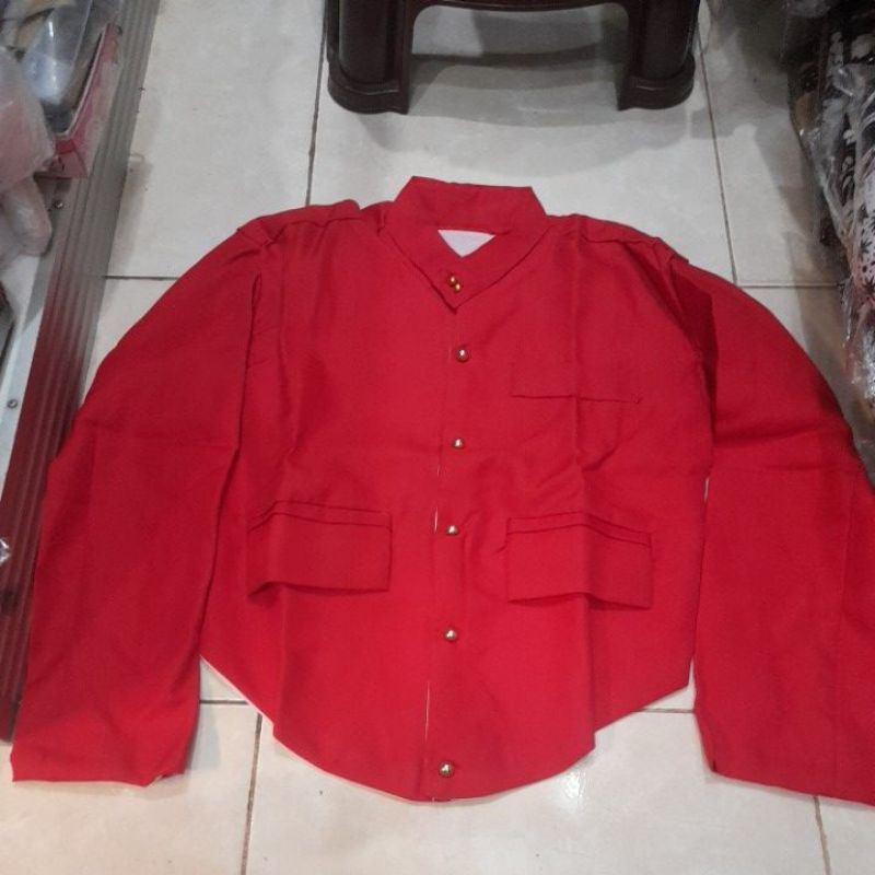 Beskap Jogja Anak SMP merah cabe biasa