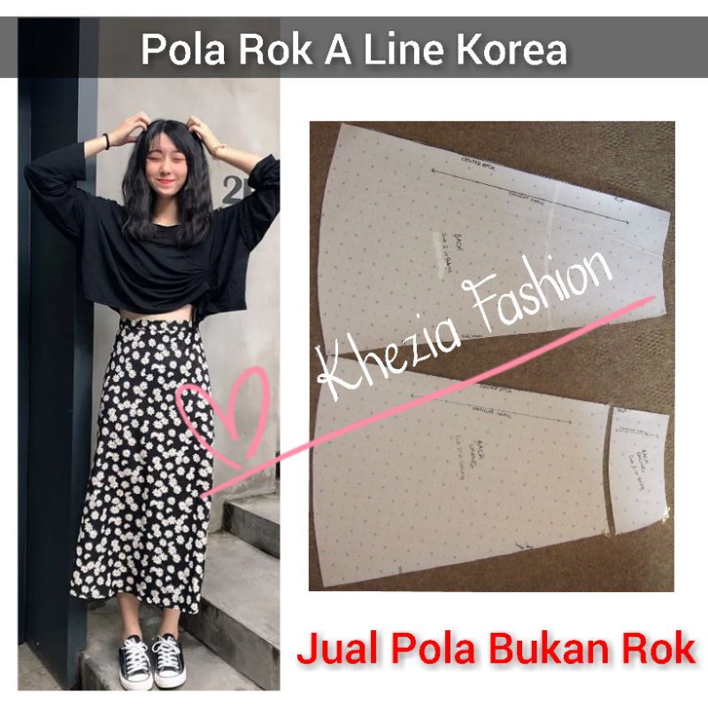 Pola Rok A Line Dewasa (JUAL POLA BUKAN BAJU)