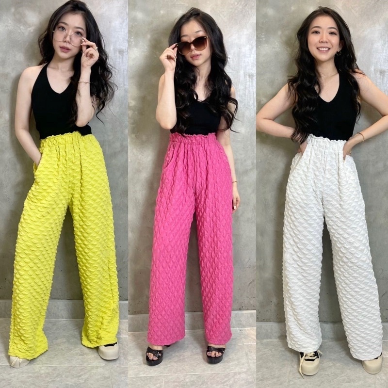 BEFAST - ZRX CELANA PANJANG WANITA ZAHRA / BUBBLE CLOUD KULOT PANT BANGKOK / Kulot Import Best Seller / Celana Kulot Panjang HW Terbaru / Pakaian Casual Wanita / OOTD ALA Style Wanita Korean / Kulot Polos Pinggang Karet / Fashion kekinian Remaja Wanita