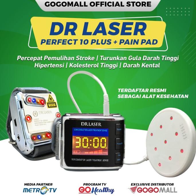 Promo NEW DR LASER PERFECT 10 PLUS + LASER PAIN PAD 9 HOLE - ASLI GOGOMALL