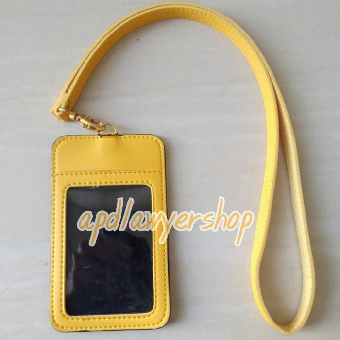 

Tag Holder Name Tag Id Card Holder Tali Kulit Kuning 4 Slot Card Kwalitas Bagus