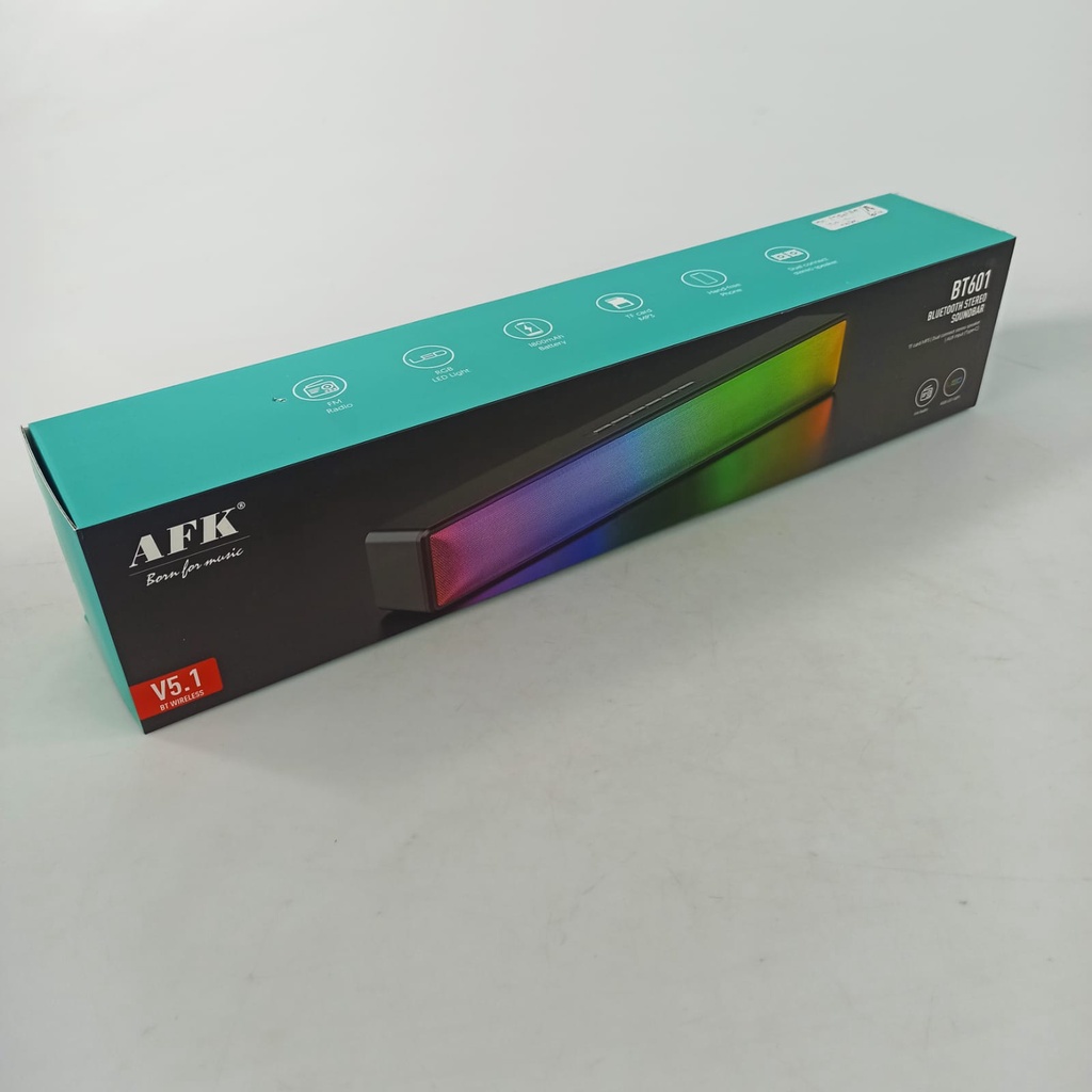 AFK Soundbar Active Speaker Bluetooth Home Theater HiFi LED RGB - BT601 - Black