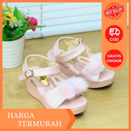 ◘Sandal Anak Perempuan Musim Panas Bersih Merah 2022 Mode Baru Sepatu Putri Anak Perempuan Berusia 1